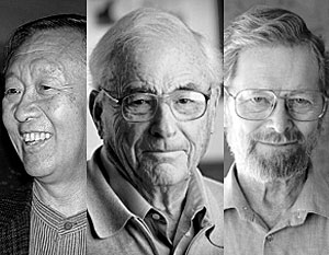 Лауреаты Нобелевской премии по физике − Чарльз Као, Виллард Бойл и Джордж Смит