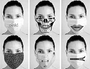 Креативные маски против гриппа появились в Москве