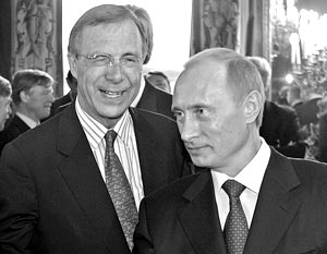 Министр экономики Нидерландов Лорен-Ян Бринкхорст и президент РФ Владимир Путин