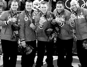 Канадские керлингисты с золотыми медалями