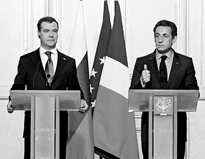 Дмитрий Медведев и Николя Саркози