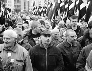 В Риге прошел марш ветеранов латышского легиона «Ваффен СС» и их сторонников из числа молодых националистов