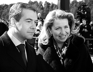 Дмитрий Медведев с супругой