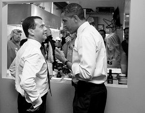 Медведев и Обама продолжили переговоры в ресторане