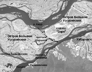 Большой уссурийский остров хабаровск карта