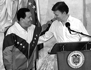 Уго Чавес смог найти общий язык и интересы с новым президентом Колумбии 