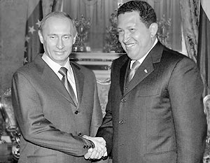 Президент России Владимир Путин и президент Венесуэлы Уго Чавес