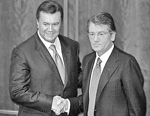 Президент Украины Виктор Ющенко и лидер Партии регионов Виктор Янукович