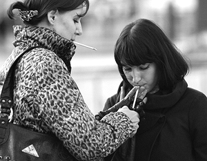 Россия заняла первое в мире место по числу курильщиков