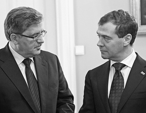 Дмитрий Медведев и Бронислав Коморовский намерены вывести российско-польские отношения на новый уровень