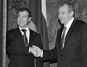 Медведев (слева) нашел в лице Летерма нового партнера по модернизации