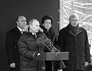 Владимир Путин надеется, что открытый в Москве памятник послужит нормализации отношений с Грузией