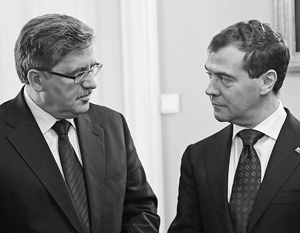 Дмитрий Медведев и Бронислав Коморовский договорились о продолжении сотрудничества