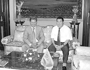Председатель правления Алексей Миллер и президент Туркмении Сапармурат Ниязов