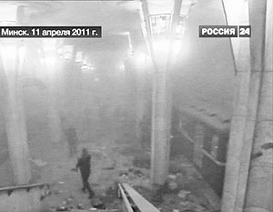 Обнародовано видео теракта в минском метро