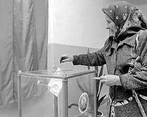 Во время голосования на избирательном участке