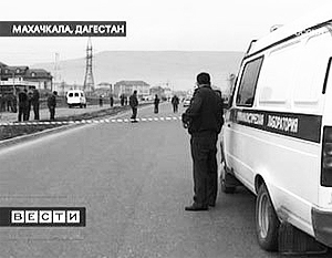 Дагестанские следователи ведут работу на месте очередного теракта