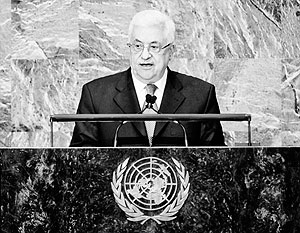 Махмуд Аббас не сразу смог начать выступление – зал Генеральной Ассамблеи ООН рукоплескал ему несколько минут