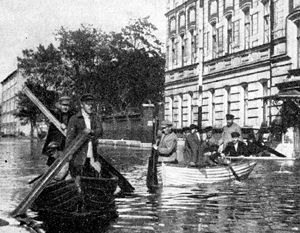 Петербург, 1924 год. Во время одного из самых мощных наводнений за всю историю города