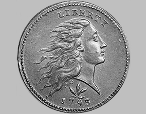 Американский цент 1793 года продан за 1,38 млн долларов