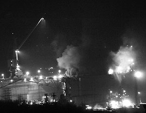 Кадры пожара на борту АПЛ «Екатеринбург»