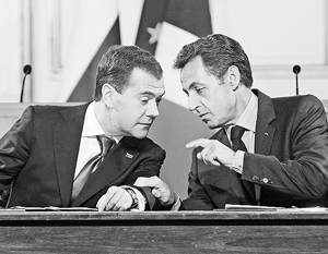 Медведев обсудил с Саркози ситуацию в Сирии