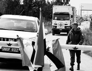 Предыдущий конвой Красного Креста (на фото) в феврале успешно достиг Хомса, в отличие от нынешнего