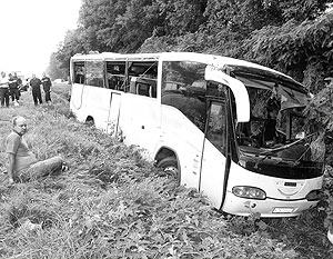 Названа главная версия аварии автобуса с российскими паломниками на Украине