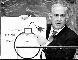 Биньямин Нетаньяху провел в зале ООН урок минно-взрывного дела