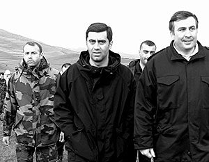 Окруашвили и Саакашвили, как и до ссоры (на фото – 2005 год), оказались вновь в одной стране и оба на свободе