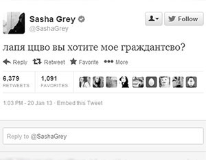 Саша Грей оценила реакцию блогеров на ее вопрос о российском гражданстве