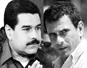 Социологи полагают, что Николас Мадуро(слева) все же пересилит Энрике Каприлеса, но с минимальным перевесом