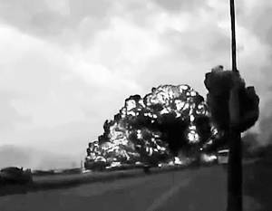 В Сети появилось видео крушения грузового самолета в Афганистане