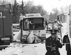 Взрыв прогремел в автобусе на севере Москвы