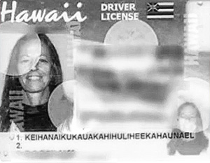 Фамилия жительницы Гавайев не поместилась на водительских правах