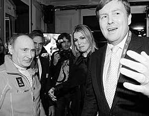 Во время посещения «голландского дома» в Сочи Владимира Путина встречали король Виллем-Александр и его супруга Максима Соррегьета