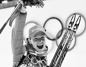 Домрачева выиграла третье золото Олимпиады в Сочи