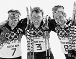 Россия взяла весь пьедестал в лыжном марафоне и победила в общем зачете