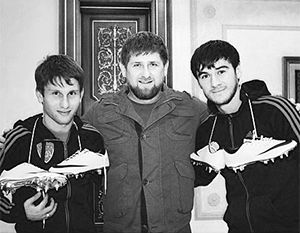 Кадыров подарил золотые бутсы двум футболистам «Терека»