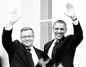«Наше участие в обеспечении безопасности Польши и союзников в регионе – это краеугольный камень также и нашей безопасности», – заверил Обама Коморовского