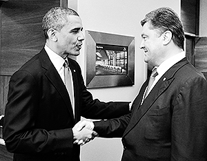 Обама и Порошенко начали встречу в Варшаве