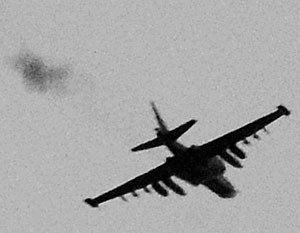 Ополченцы ДНР сбили над поселком Ямполь самолет Су-25
