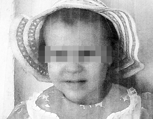 Ставшая жертвой педофила трехлетняя Вика Вылегжанина