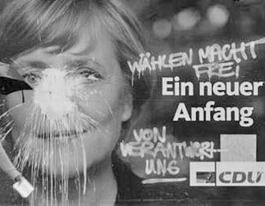 Предвыборный плакат лидера оппозиции Ангелы Меркел