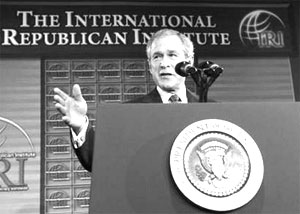 Президент США Джордж Буш. 18 мая 2005 г.