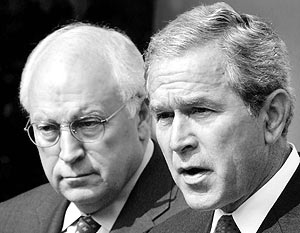 Президент США Джордж Буш и вице-президент Ричард Чейни 