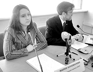 В понедельник перед журналистами все-таки выступила Мария Коновалова, молодой инженер-биотехнолог, аспирант Саратовского аграрного университета