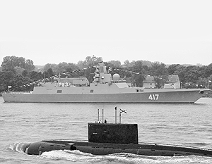 Головной фрегат проекта 22350 «Адмирал Горшков» отличается тем, что его формы практически не имеют углов
