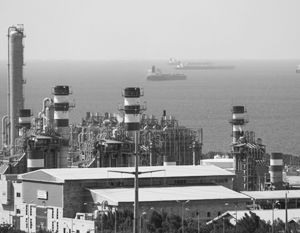 Иранское газовое месторождение Южный Парс, расположенное в Персидском заливе к северо-востоку от Катара