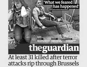 Мировые СМИ по-разному реагируют на теракты в Брюсселе